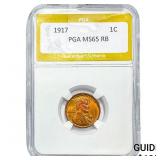 1917 Wheat Cent MS 65RB