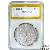 1888-S Morgan Silver Dollar PGA MS63