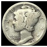 1921-D Silver Mercury Dime NICELY CIRCULATED