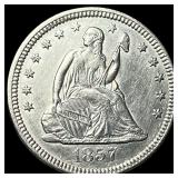 1857 Seated Liberty Quarter UNCIRCULATED