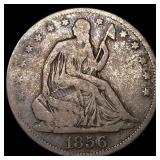 1856 Silver Seated Liberty Half Dollar UNCIRCULATE