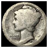 1916-D Silver Mercury Dime NICELY CIRCULATED