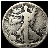 1916-D Silver Walking Liberty Half Dollar NICELY C
