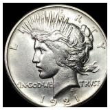 1921 Silver Peace Dollar CHOICE AU