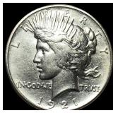 1921 Silver Peace Dollar CHOICE AU