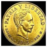 1916 Cuba Gold 2 Pesos UNCIRCULATED