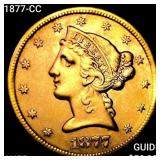 1877-CC $5 Gold Half Eagle HIGH GRADE