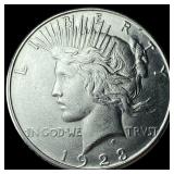 1923-S Silver Peace Dollar CHOICE AU