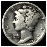 1921 Silver Mercury Dime ABOUT UNCIRCULATED