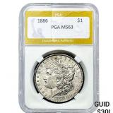 1886 Morgan Silver Dollar PGA MS63