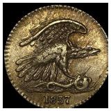 1837 Feuchtwanger One Cent Token CLOSELY UNCIRCULA