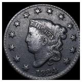 1824 Coronet Head Large Cent NEARLY UNCIRCULATED