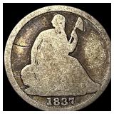 1837 Silver Seated Liberty Dime NICELY CIRCULATED