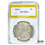 1890-S Morgan Silver Dollar PGA MS63