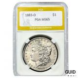 1883-O Morgan Silver Dollar PGA MS65