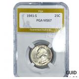 1941-S Washington Silver Quarter PGA MS67
