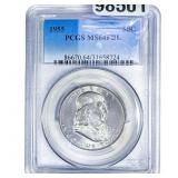 1955 Franklin Half Dollar PCGS MS64 FBL