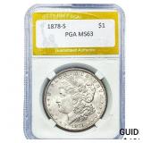 1878-S Morgan Silver Dollar PGA MS63