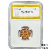 1938 Wheat Cent PGA MS66 RD