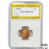 1910 Wheat Cent PGA MS66 RD