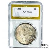 1921 Morgan Silver Dollar PGA MS65