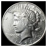 1924-S Silver Peace Dollar CLOSELY UNCIRCULATED