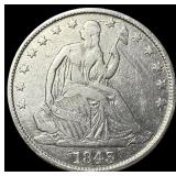 1843 Seated Liberty Half Dollar NEARLY UNCIRCULATE