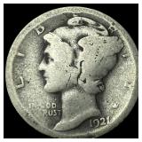 1921-D Silver Mercury Dime CHOICE BU