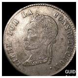 1856 Paz-P Bolivia Silver 4 Soles KM-130