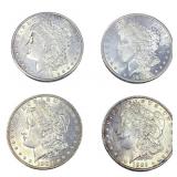 [4 Coins] 1881-1901 Morgan Silver Dollar