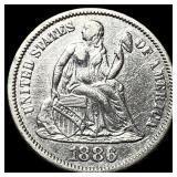 1886 Seated Liberty Dime CLOSELY UNCIRCULATED