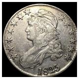 1825 Capped Bust Half Dollar NEARLY UNCIRCULATED
