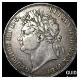 1821 Great Britain Silver Crown Secundo [Edge]