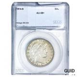 1914-S Barber Half Dollar SEGS AU58+