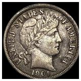 1901-O Silver Barber Dime CLOSELY UNCIRCULATED