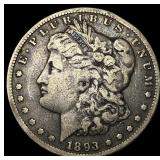 1893-CC Silver Morgan Dollar LIGHTLY  CIRCULATED