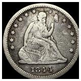1844 Seated Liberty Quarter NEARLY  UNCIRCULATED