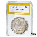 1884-O Morgan Silver Dollar PGA MS63