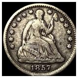 1857 Seated Liberty Half Dime NEARLY UNCIRCULATED