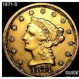1871-S $2.50 Gold Quarter Eagle CHOICE AU