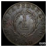 1840 Argentina Buenos Aires Bronze 1 Real