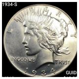 1934-S Silver Peace Dollar UNCIRCULATED