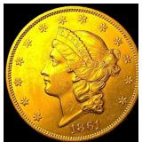 1861 $20 Gold Double Eagle