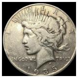 1935-S Silver Peace Dollar LIGHTLY CIRCULATED