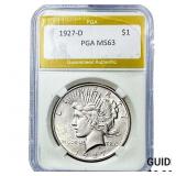 1927-D Silver Peace Dollar PGA MS63