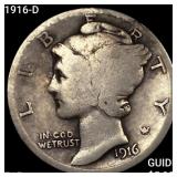 1916-D Mercury Dime NICELY CIRCULATED