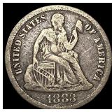 1883 Seated Liberty Dime ABOUT UNCIRCULATED