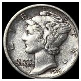 1918-D Silver Mercury Dime CHOICE AU