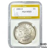 1900-O Morgan Silver Dollar PGA MS65
