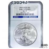 2010 Silver Eagle NGC MS70